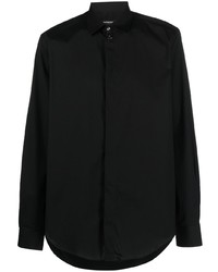 Chemise à manches longues noire costume national contemporary