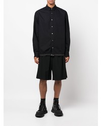 Chemise à manches longues noire Sacai