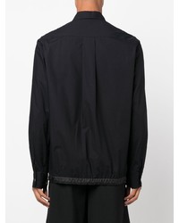 Chemise à manches longues noire Sacai