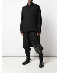 Chemise à manches longues noire Yohji Yamamoto