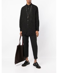 Chemise à manches longues noire Yohji Yamamoto