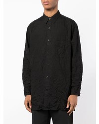 Chemise à manches longues noire Yohji Yamamoto