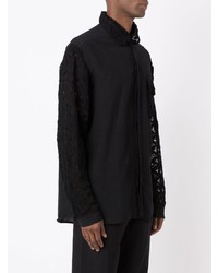 Chemise à manches longues noire Amir Slama