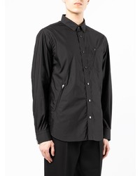 Chemise à manches longues noire Sacai