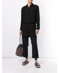 Chemise à manches longues noire Loewe