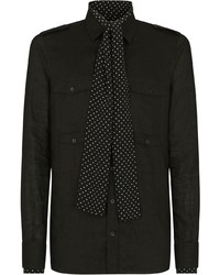 Chemise à manches longues noire Dolce & Gabbana