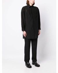 Chemise à manches longues noire Yohji Yamamoto