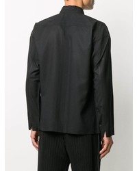 Chemise à manches longues noire Homme Plissé Issey Miyake