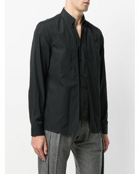 Chemise à manches longues noire Chalayan