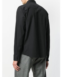 Chemise à manches longues noire Chalayan