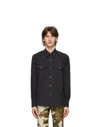 Chemise à manches longues noire Dries Van Noten