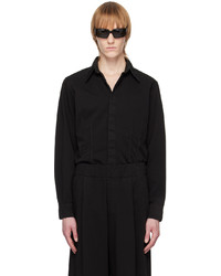 Chemise à manches longues noire Dries Van Noten