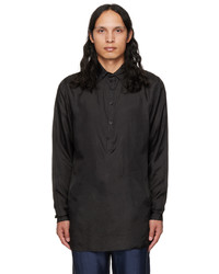 Chemise à manches longues noire Edward Cuming