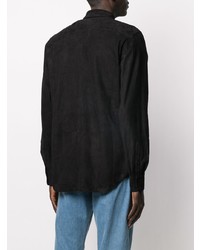 Chemise à manches longues noire Loewe