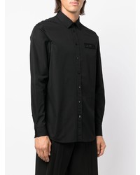 Chemise à manches longues noire Moschino