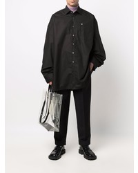 Chemise à manches longues noire Raf Simons