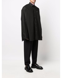 Chemise à manches longues noire Raf Simons