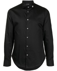 Chemise à manches longues noire Emporio Armani