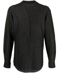 Chemise à manches longues noire Emporio Armani