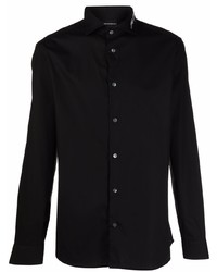 Chemise à manches longues noire Emporio Armani