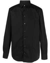 Chemise à manches longues noire Emporio Armani