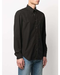 Chemise à manches longues noire Maison Margiela