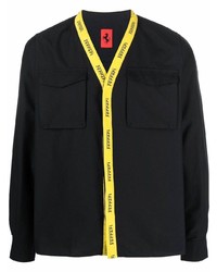 Chemise à manches longues noire Ferrari