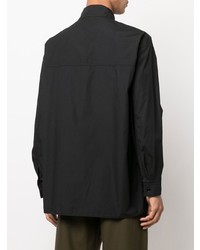 Chemise à manches longues noire Lemaire