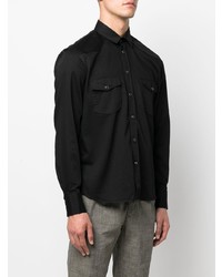 Chemise à manches longues noire PT TORINO