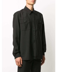 Chemise à manches longues noire Acne Studios