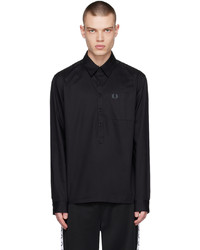 Chemise à manches longues noire Fred Perry