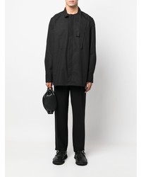 Chemise à manches longues noire Jil Sander