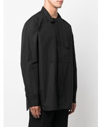 Chemise à manches longues noire Jil Sander