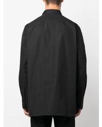 Chemise à manches longues noire Jil Sander