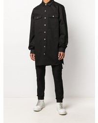 Chemise à manches longues noire Rick Owens DRKSHDW