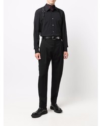 Chemise à manches longues noire Alexander McQueen