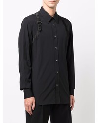 Chemise à manches longues noire Alexander McQueen