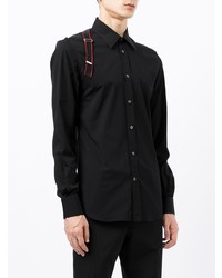 Chemise à manches longues noire Alexander McQueen