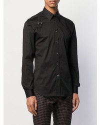 Chemise à manches longues noire Alexander McQueen