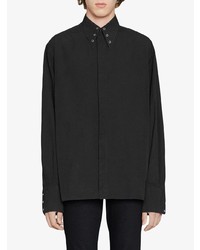 Chemise à manches longues noire Gucci