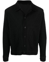 Chemise à manches longues noire Homme Plissé Issey Miyake