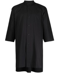 Chemise à manches longues noire Homme Plissé Issey Miyake