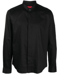 Chemise à manches longues noire Hugo