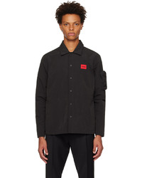 Chemise à manches longues noire Hugo