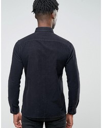 Chemise à manches longues noire Jack and Jones