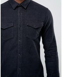 Chemise à manches longues noire Jack and Jones