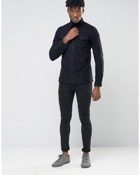 Chemise à manches longues noire Jack and Jones