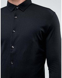 Chemise à manches longues noire Jack and Jones