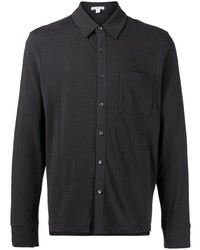 Chemise à manches longues noire James Perse