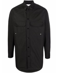 Chemise à manches longues noire Jil Sander